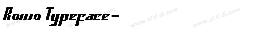 Rowo Typeface字体转换